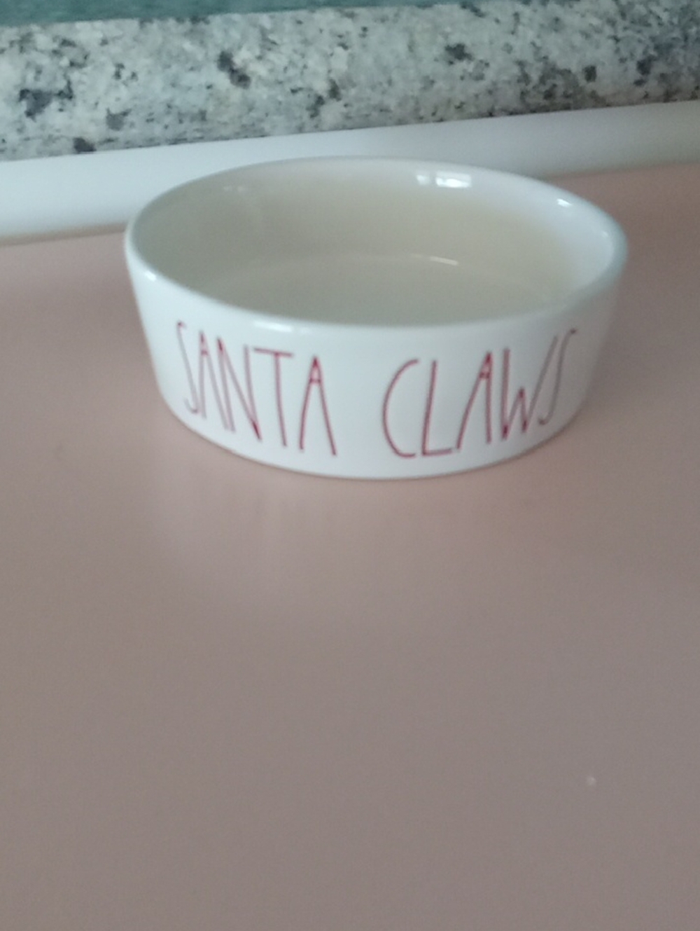 Santa Claws Rae Dunn Pet Bowl NWOTS